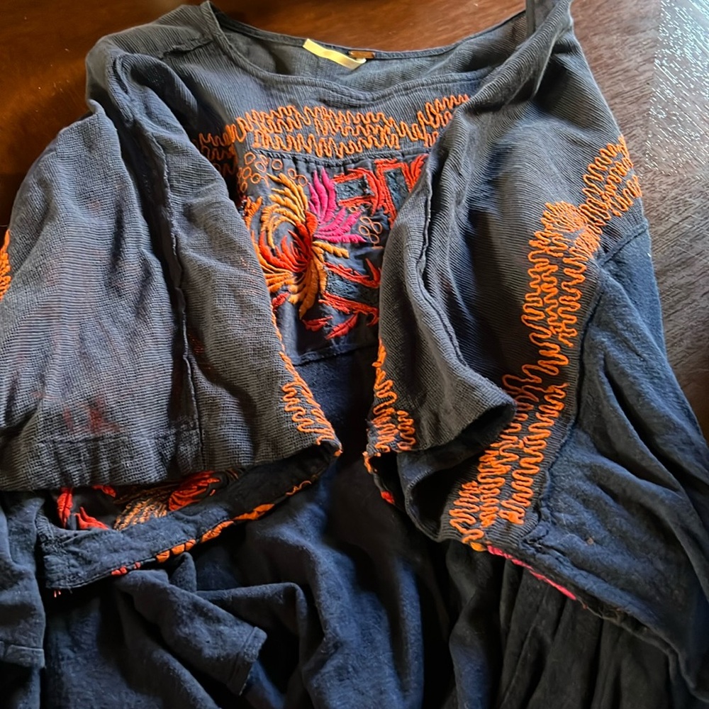 Free people crop overszed shirt